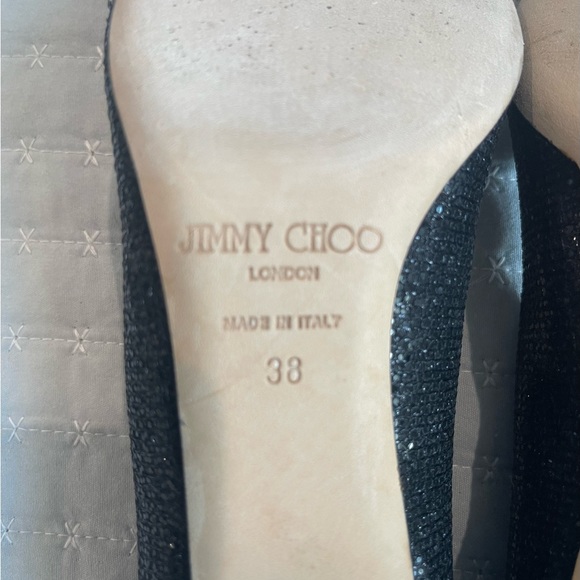 Jimmy Choo Romy 85 glitter leather shoes - Picture 6 of 7